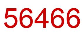 Number 56466 red image