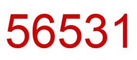 Number 56531 red image