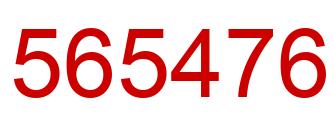 Number 565476 red image