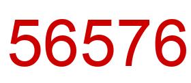 Number 56576 red image