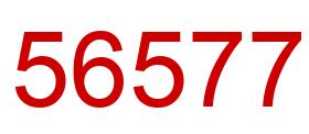 Number 56577 red image