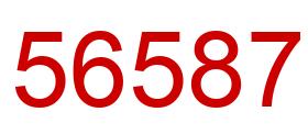 Number 56587 red image