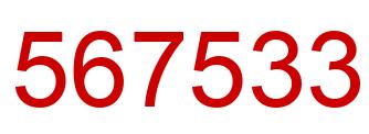 Number 567533 red image