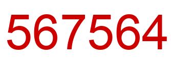 Number 567564 red image