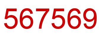 Number 567569 red image