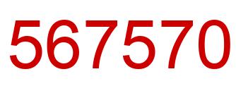 Number 567570 red image