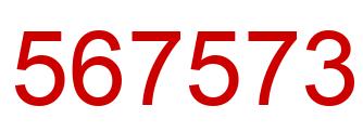 Number 567573 red image