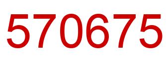 Número 570675 imagen rojo