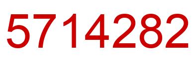 Number 5714282 red image
