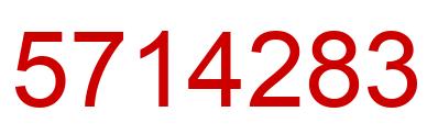 Number 5714283 red image