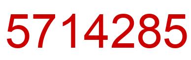 Number 5714285 red image