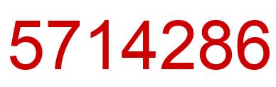 Number 5714286 red image