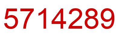 Number 5714289 red image