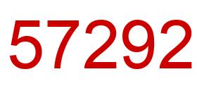 Number 57292 red image