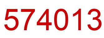 Number 574013 red image