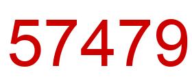 Number 57479 red image