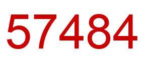 Number 57484 red image