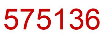 Número 575136 imagen rojo