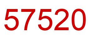 Número 57520 imagen rojo