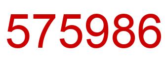 Número 575986 imagen rojo