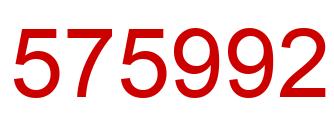 Number 575992 red image