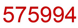 Number 575994 red image