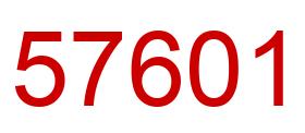 Number 57601 red image