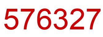 Number 576327 red image