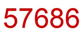 Number 57686 red image