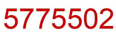 Number 5775502 red image
