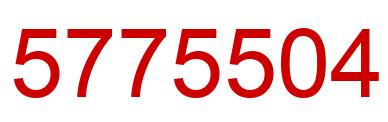 Número 5775504 imagen rojo