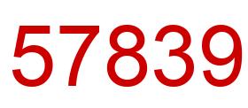 Number 57839 red image