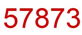 Number 57873 red image