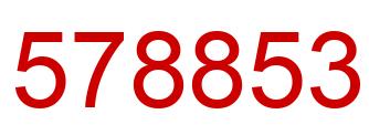 Number 578853 red image