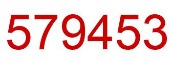 Número 579453 imagen rojo