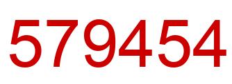 Número 579454 imagen rojo
