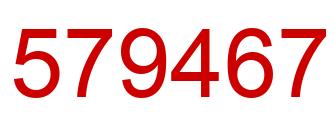 Number 579467 red image