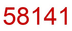 Number 58141 red image