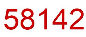 Number 58142 red image
