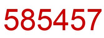 Number 585457 red image
