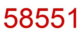 Number 58551 red image