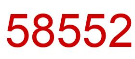 Number 58552 red image