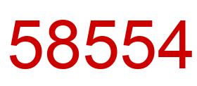 Number 58554 red image