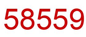 Number 58559 red image