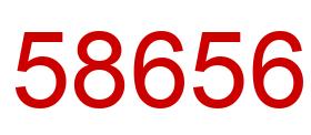 Number 58656 red image