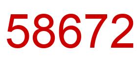 Number 58672 red image