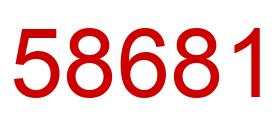 Number 58681 red image