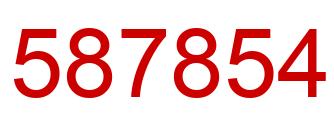 Number 587854 red image