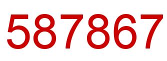 Number 587867 red image