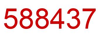 Number 588437 red image